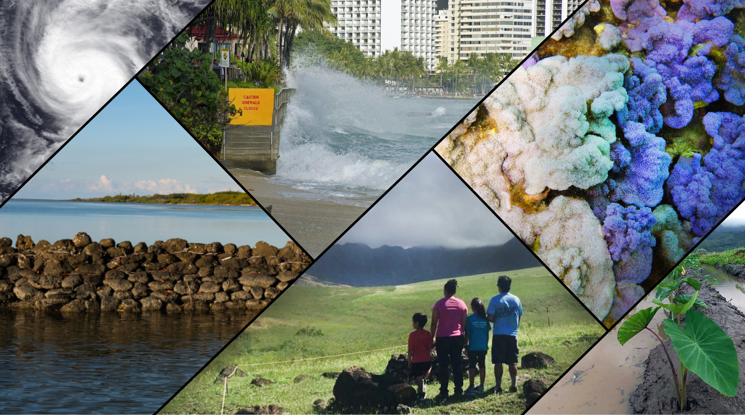 Collage showing climate-related events and scenes. (Image credit: NOAA)