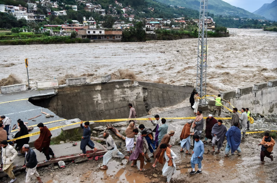 Thousands of people living near swollen rivers in Pakistan’s Swat valley were ordered to evacuate during monsoon rains in 2022